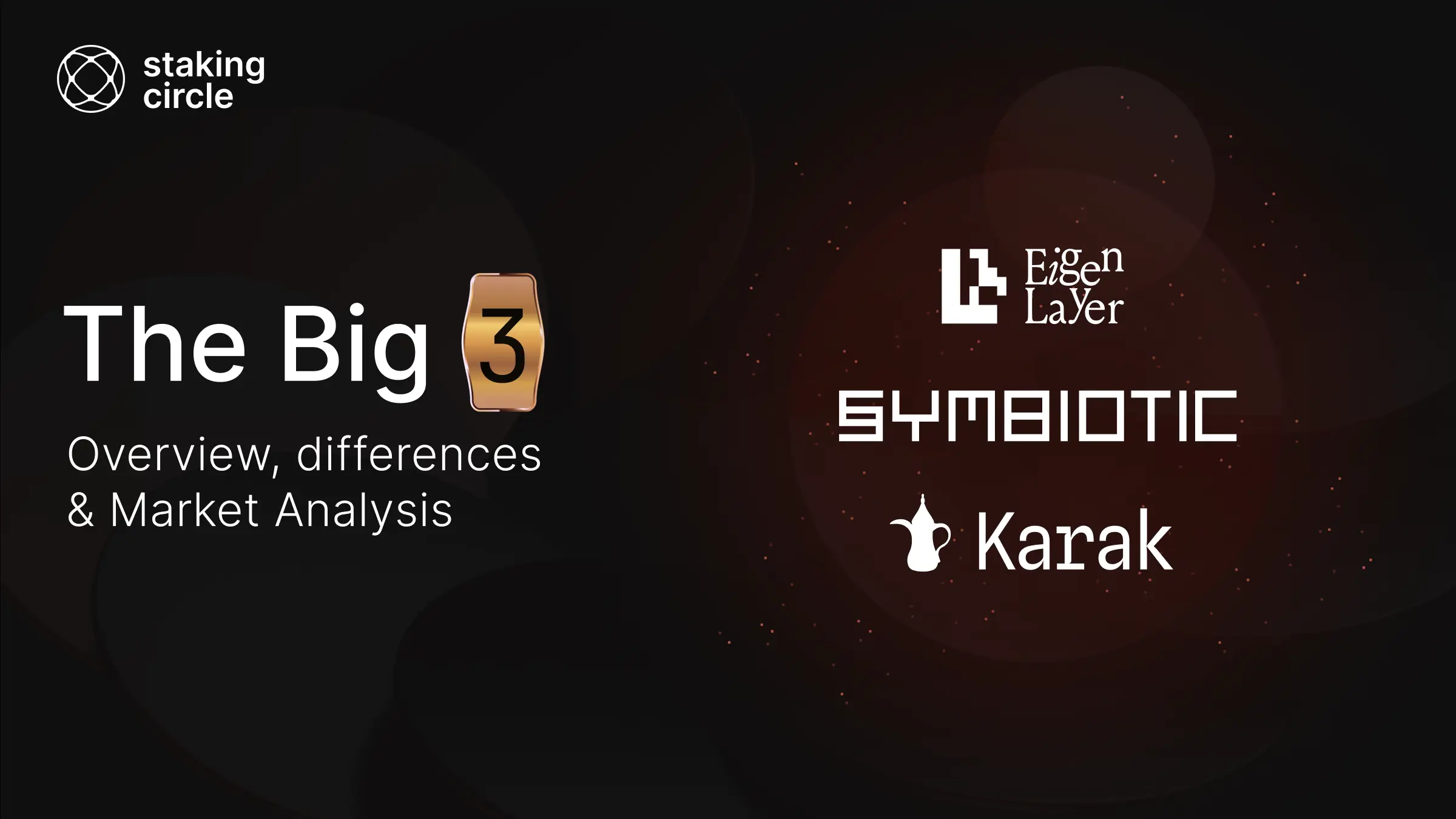 The Big 3: EigenLayer, Symbiotic, and Karak - Overview, Differences & Market Analysis
